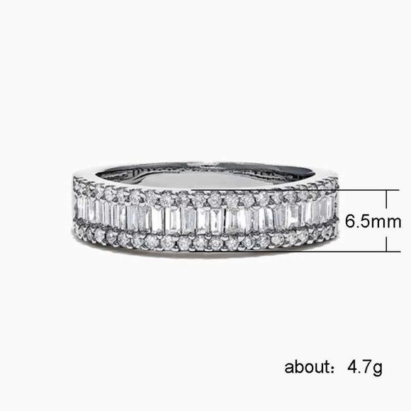 🎁 Trendy Anillos Crystal Round Gemstone 925 Silver Ring for Women,VIP532 - Picture 9 of 10